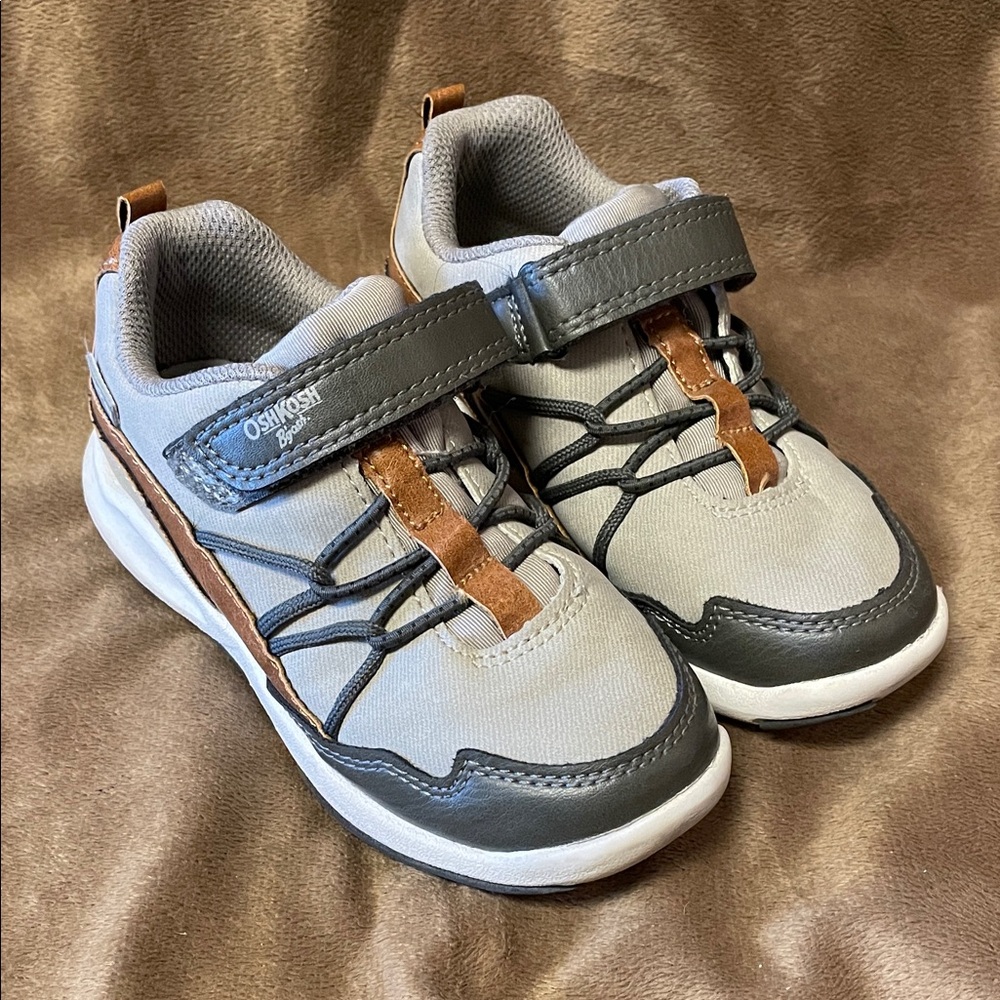 OshKosh B'gosh Gray and Tan Kids Sneakers